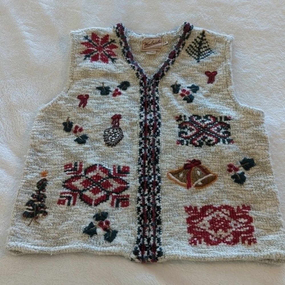 Woolrich Christmas Holiday Sweater Vest Size XL